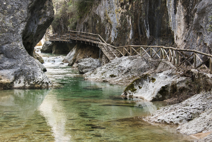 Gorge près de la rivière Borosa dans le parc national de Cazorla