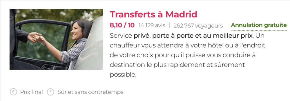 Transferts à Madrid