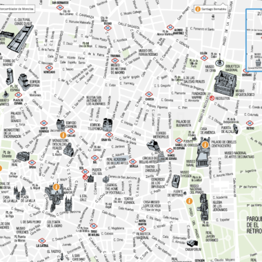 Plan de Madrid touristique : cartes PDF, monuments, quartiers et métro