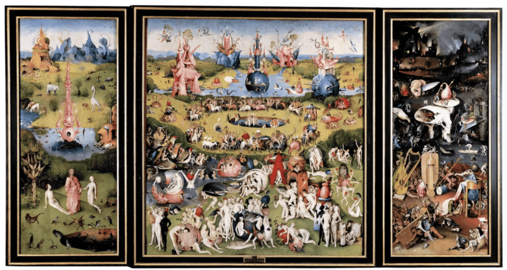 Jérôme Bosch, Le Jardin des délices, vers 1495-1505 - au Museo Nacional del Prado, Madrid